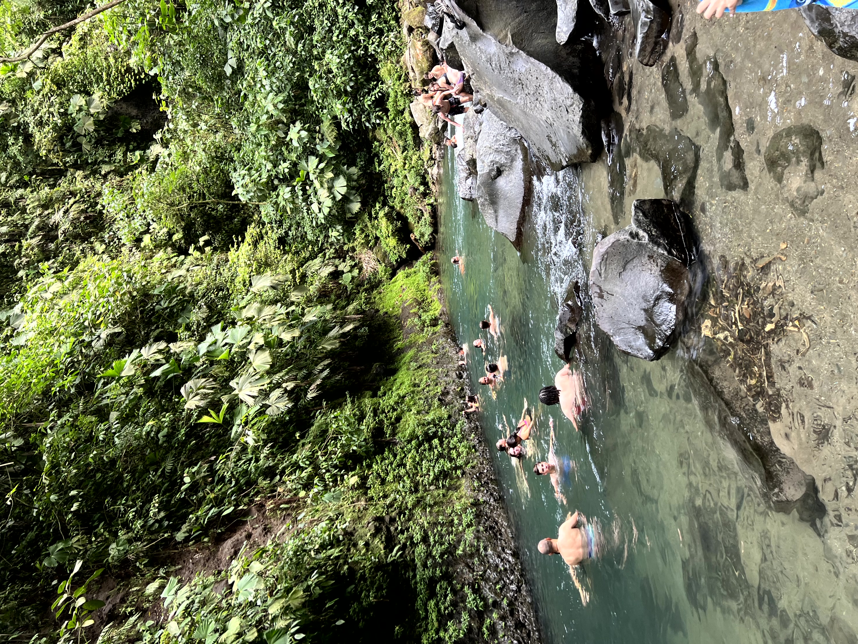 Swimming at Waterfall in Costa Rica Image