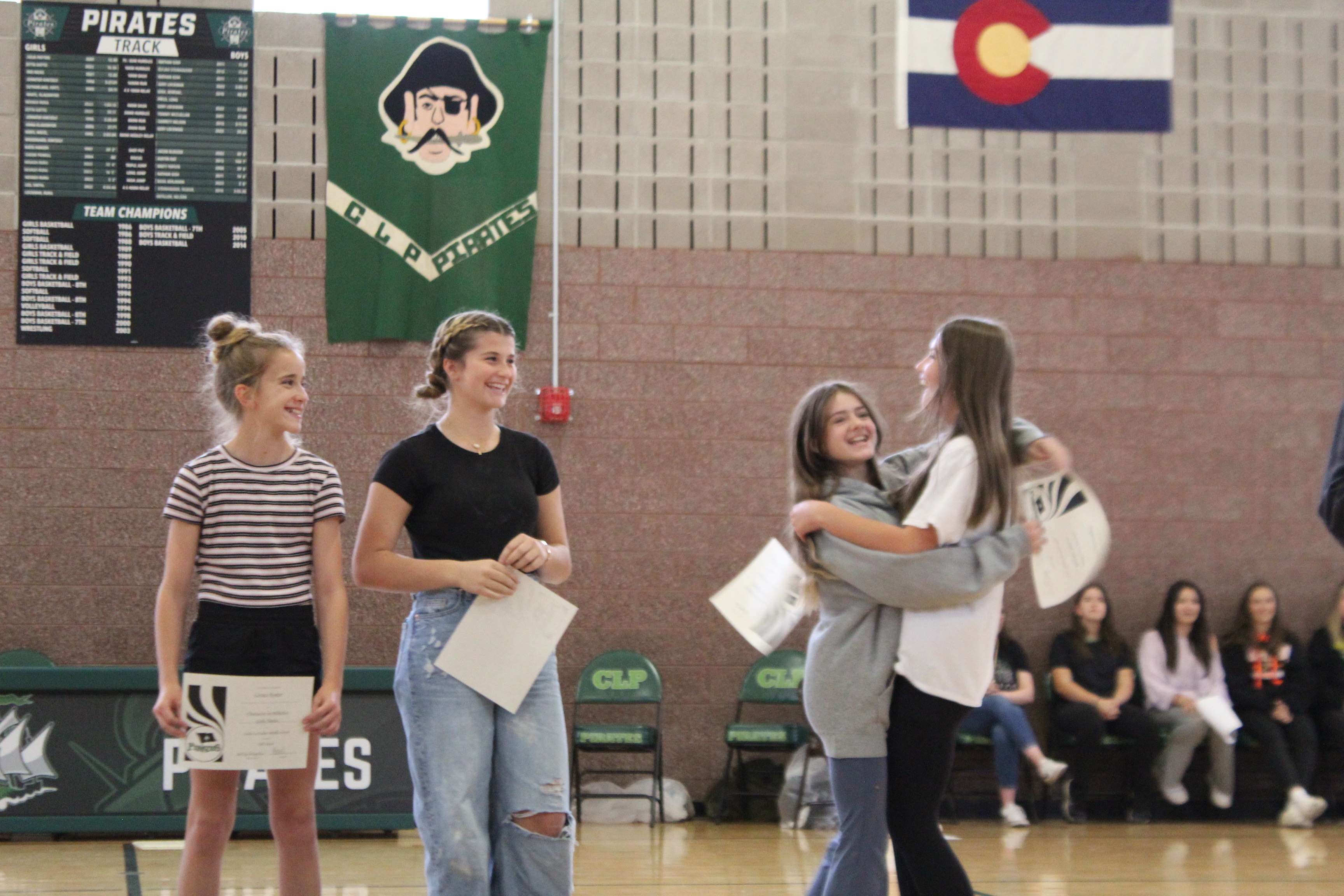 Four Girls getting awards