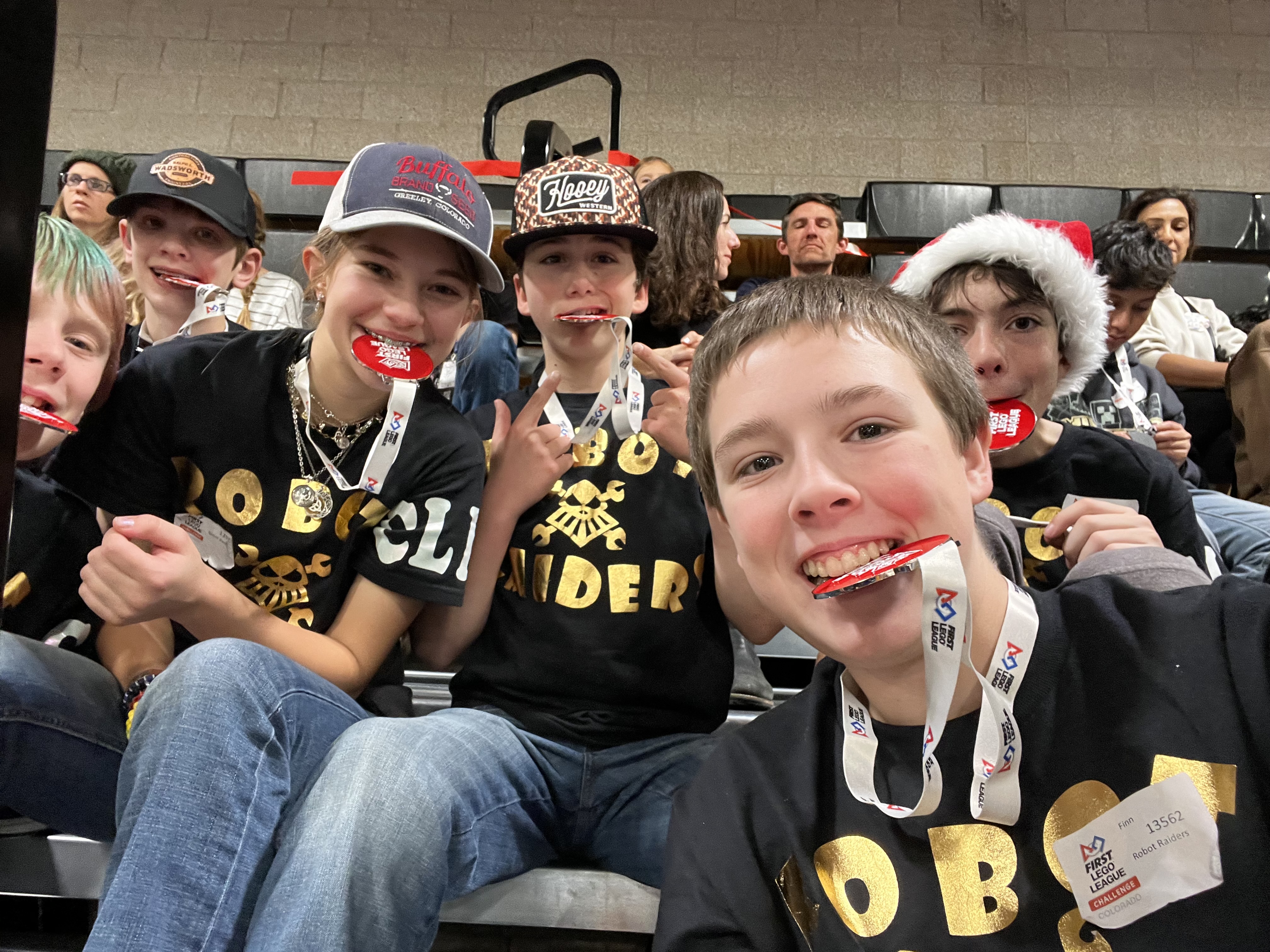 State Lego Robotics photo with medals